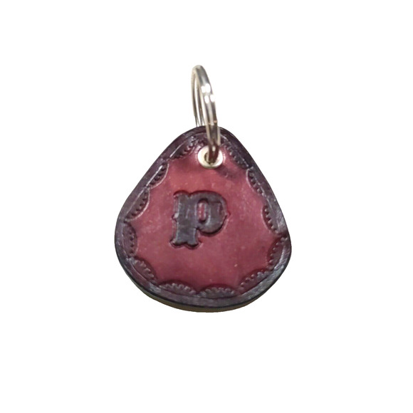 Monogram P Leather Keychain Western - Picture 2 of 3